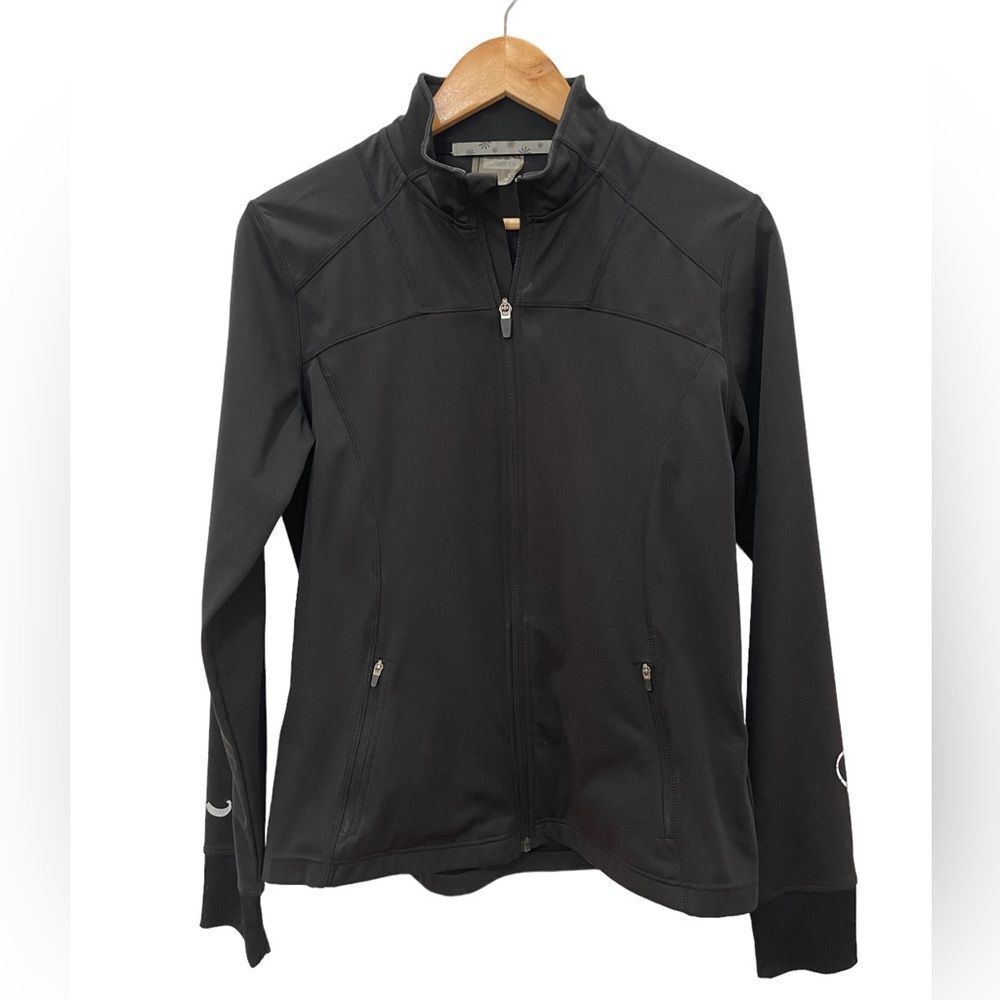 Athleta Whirlwind Full Zip Performance Jacket in Black Size Medium